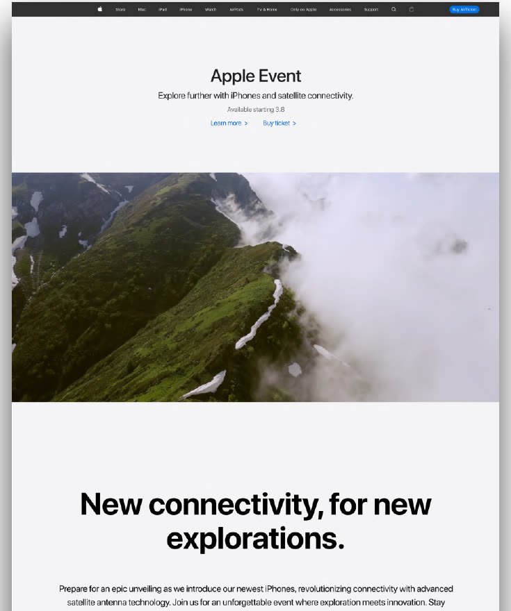 Apple Event landing