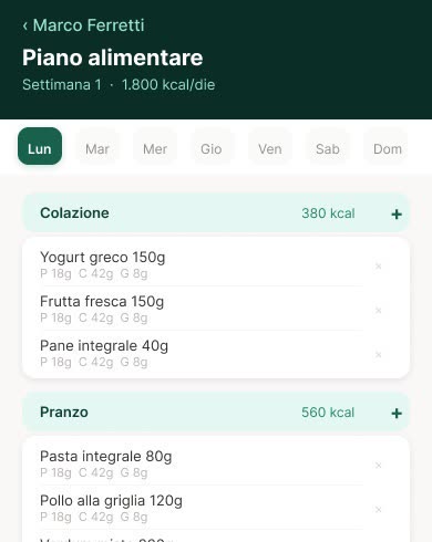 NutriApp builder dieta